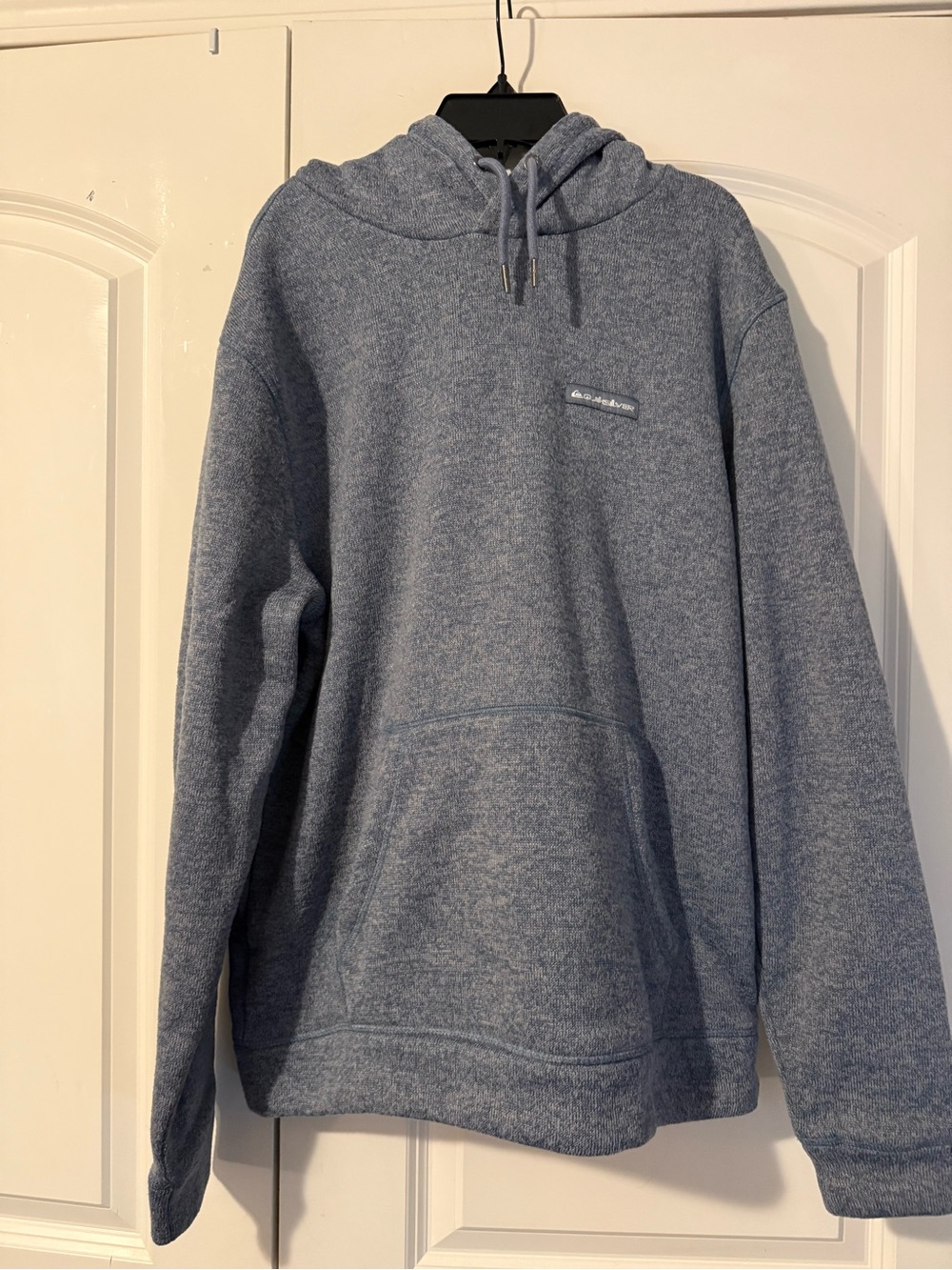 Quiksilver Heather Slate Blue Hooded Pullover Sweatshirt